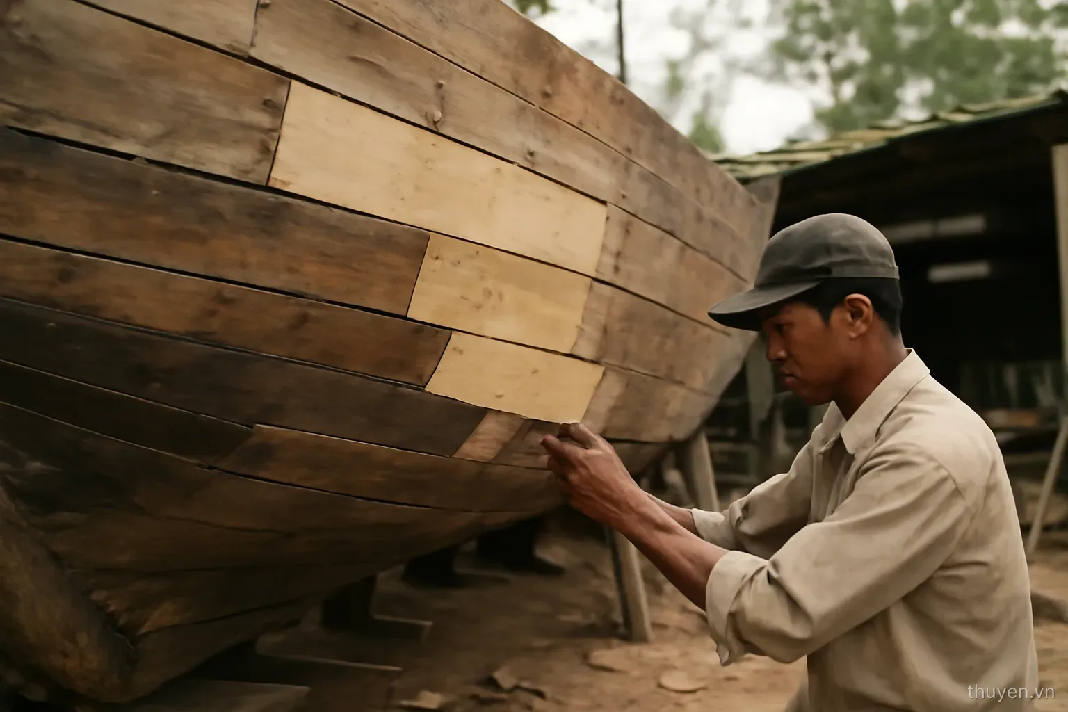Sửa chữa và đóng lại thuyền cũ